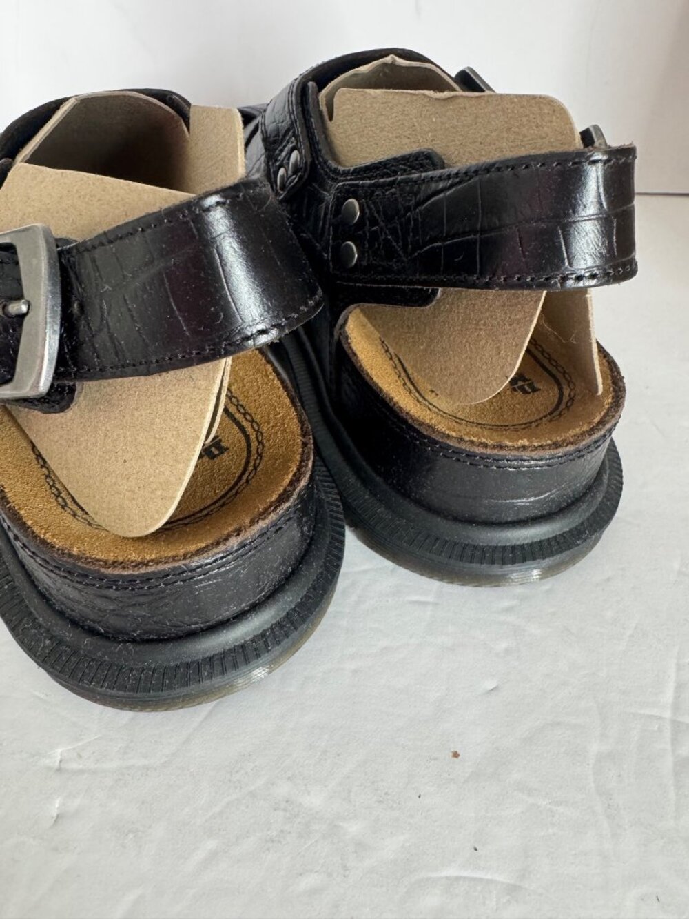 Dr. Martens Archive Sandal Fisherman Crocodile Analine Leather Brown EU 37 US 6 - Picture 5 of 7